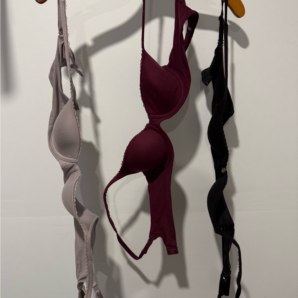 Elegant Women's Intimates Set - Burgundy, Black, and Gray